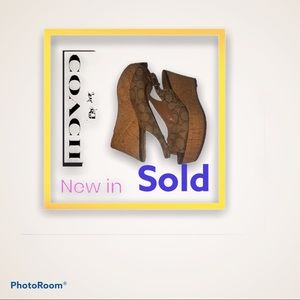 Coach Ferry Wedges Sling Peep Toe